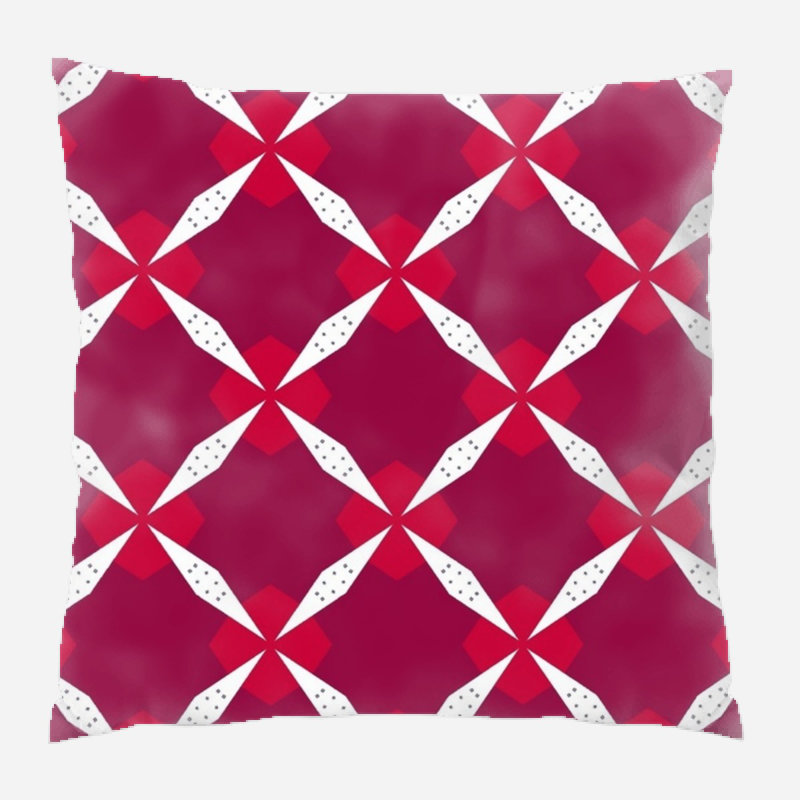 Christmas Geometric Microsuede Reversible Throw Pillow