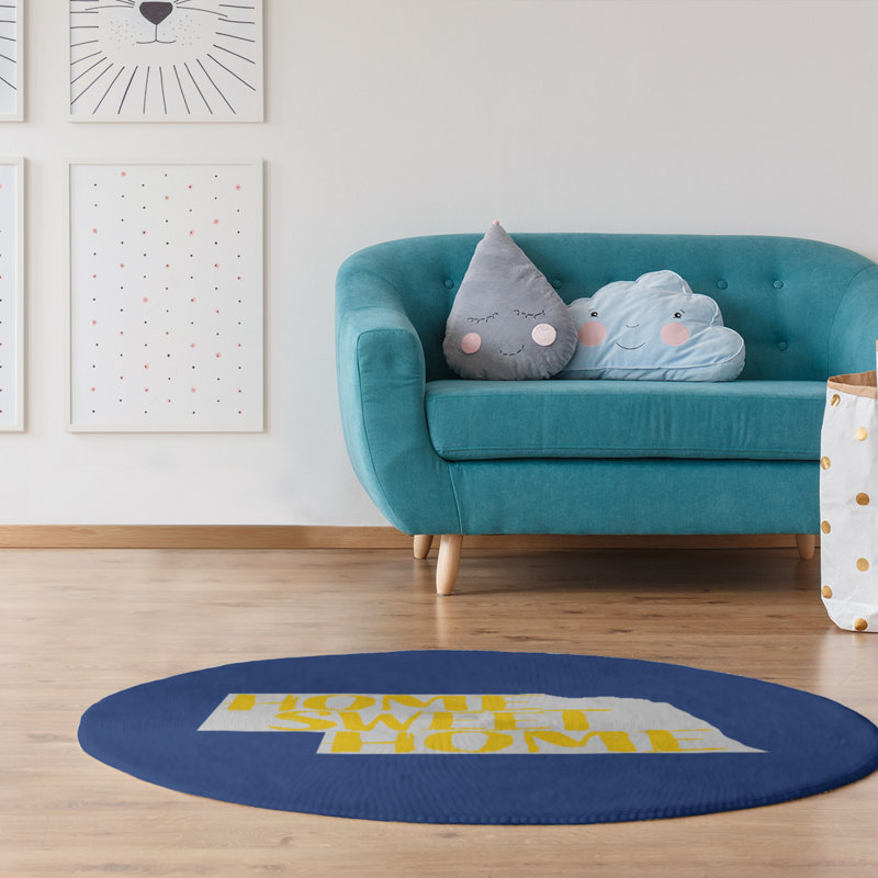 Chenille Indoor Rug, Round 5'