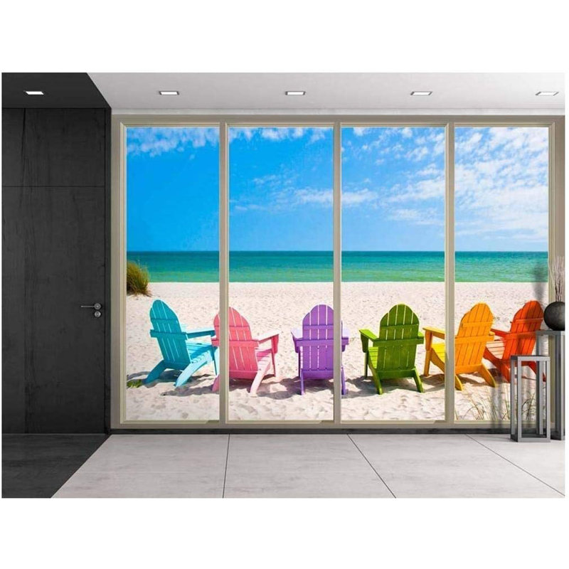 View Through Sliding Doors Peel & Stick Border, 100" L x 144" W