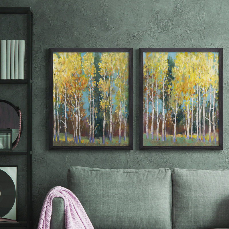 Toile encadrée de qualité supérieure Aspen Grove I - prête à être accrochée