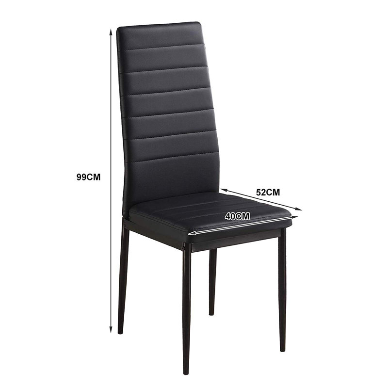 Althia Upholstered Dining Chair, Black