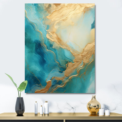 «Gold Teal», impression sur toile