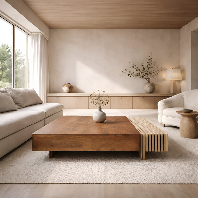 Ludovica Premium Solid Wood Coffee Table 