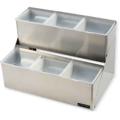 Carlisle Food Service Products Porcelain Stainless Steel (18/8) Stainless Steel Condiment Server Serving Dish