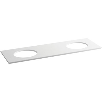 Plateau de meuble-lavabo double de 73 po SolidExpressions®