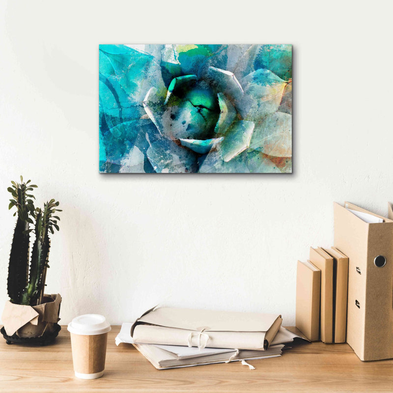 «Agave Abstract I» par Sisa Jasper, art mural sur toile, H 12 po x l 18 po x P 0,75 po