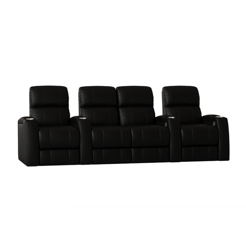 Sièges de rangée de cinéma (rangée de 4), Manuel, Noir luxe