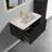 30" Bathroom Vanity - Modern Look With Black Oak, White Ceramic Basin, Safe Feature Sink, Curved-1183835113-1183835114