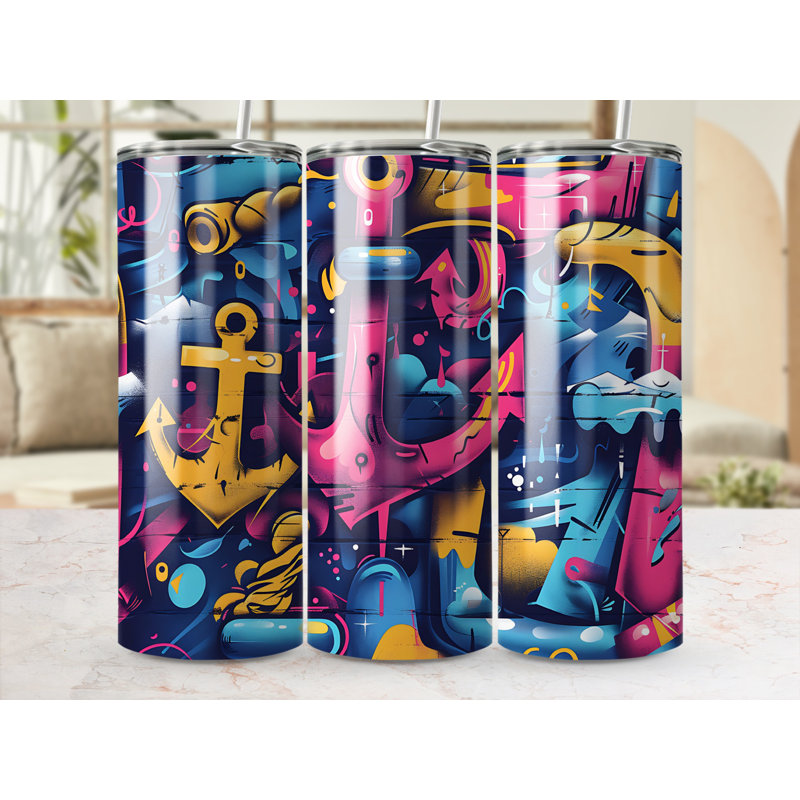 Choose Handmade Tumblers 591ml Vacuum Insulated Stainless Steel (18/8) Travel Tumbler with Straw