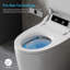 Combinaison de bidet de toilette intelligente avec capteur de pied, buse autonettoyante, affichage à DEL, siège chauffant et télécommande pour un confort et une hygiène ultimes