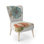 Chaise d'appoint rembourrée à motif floral - Chaise d'appoint moderne à motif floral