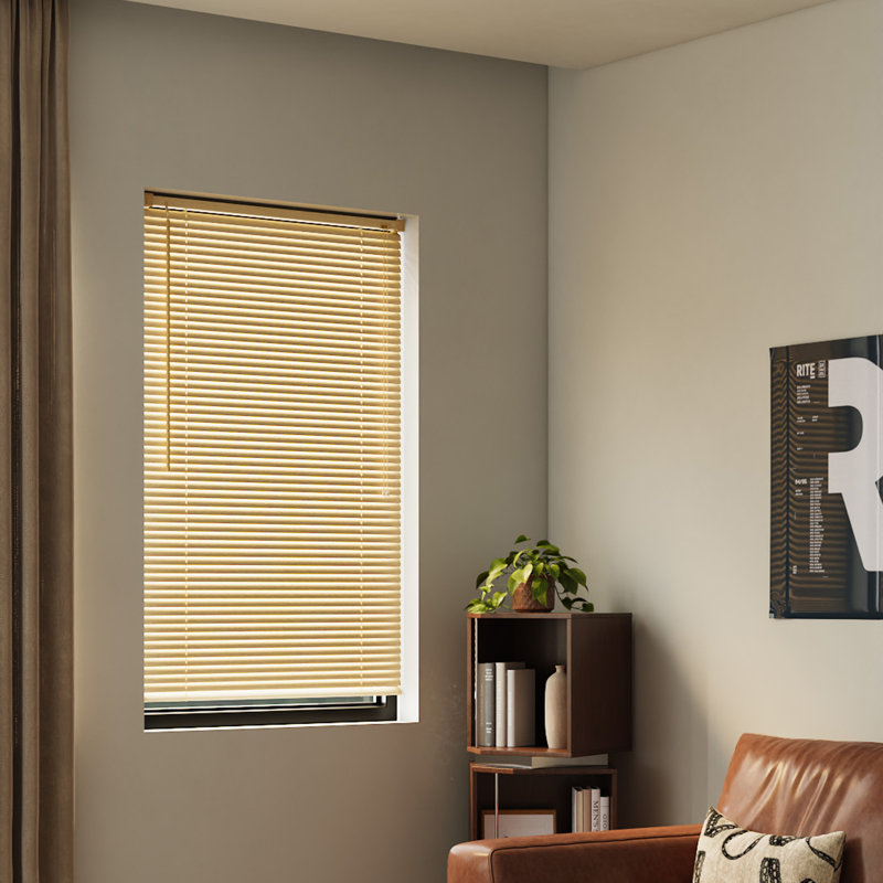 PVC Horizontal Venetian Blind Shade, 130 cm W x 80 cm L