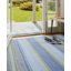 Fiesta Stripe French Blue/Green Handwoven Indoor/Outdoor Rug-22693363