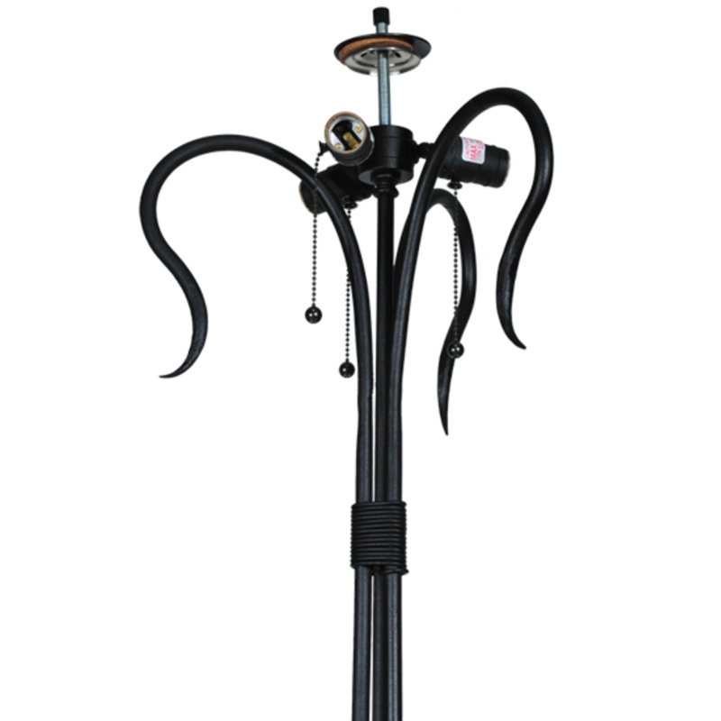 Wrought Iron 67"H Lamp Base
