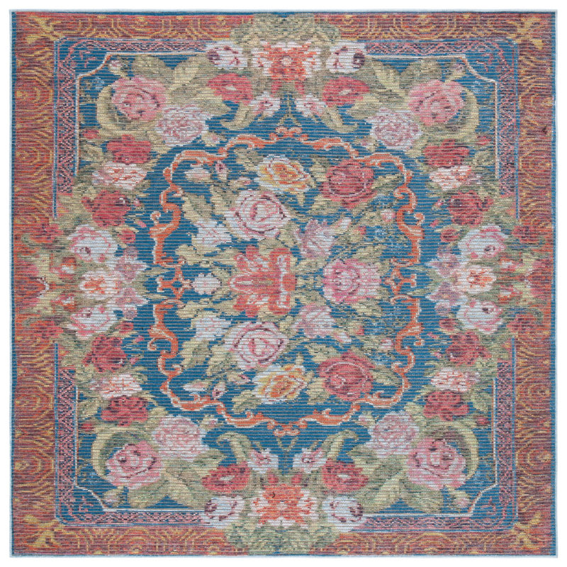 Besarabian Performance Machine Washable Oriental Rug, Square 6'7"