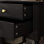 Table de chevet 2 tiroirs en noir-1173914160
