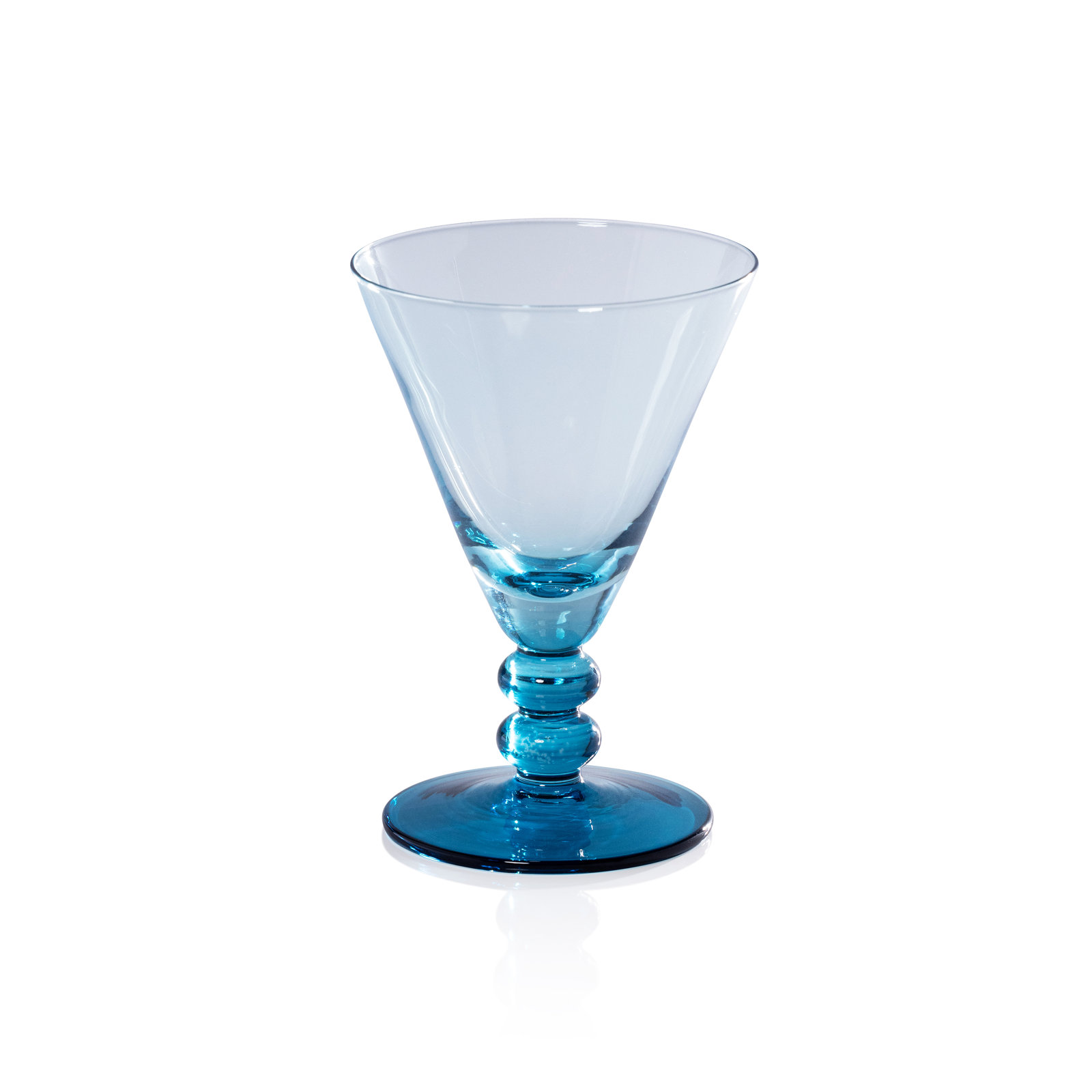 Two-Tone Martini Glass, Mediterranean Blue / Coastal Shade