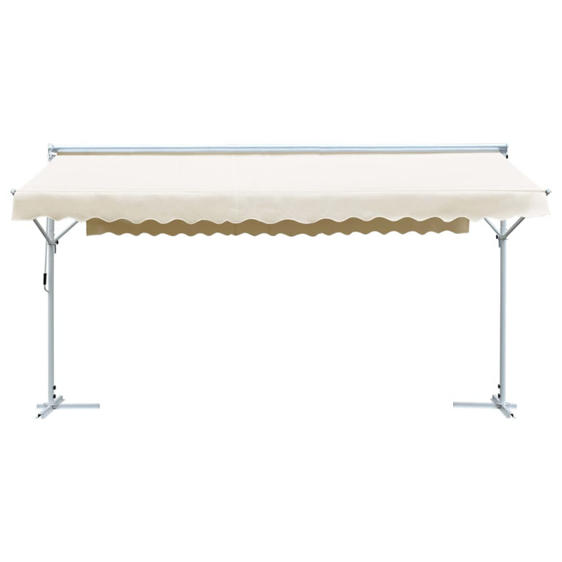 Free Standing Awning Outdoor Retractable Awning Patio Sun Shade Shelter, 118.1" H x 236.2" W x 181.1" D