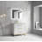 Genai 36 " W Freestanding Standard Free Standing Single Double Single Vanity Bathroom Vanity With Stone Top