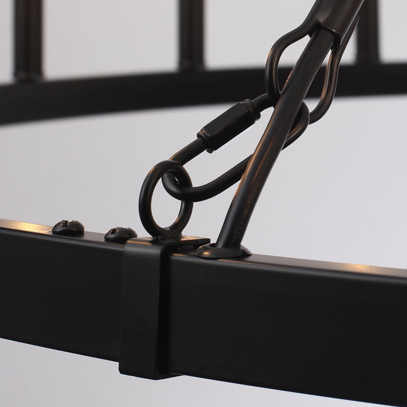 Luminaire de style campagnard rond de style campagnard à 24 lumières Yeraldine, Noir, 24