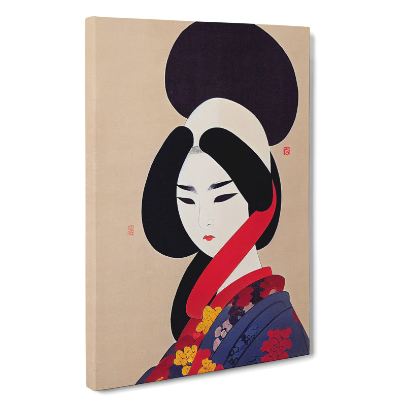 Charming Geisha - Wrapped Canvas