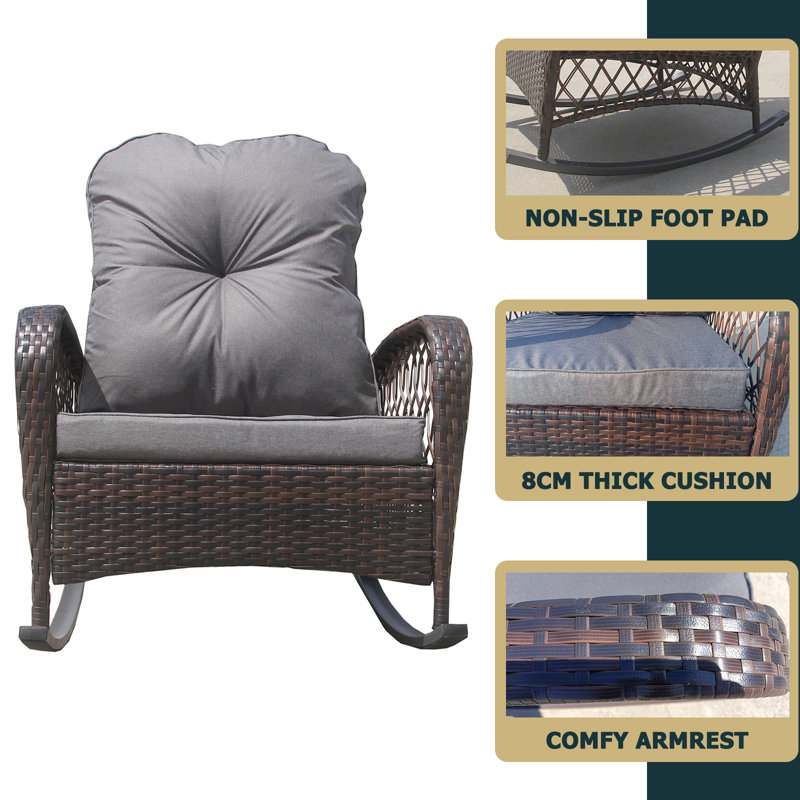 Charite Wicker Outdoor Chair, Brown