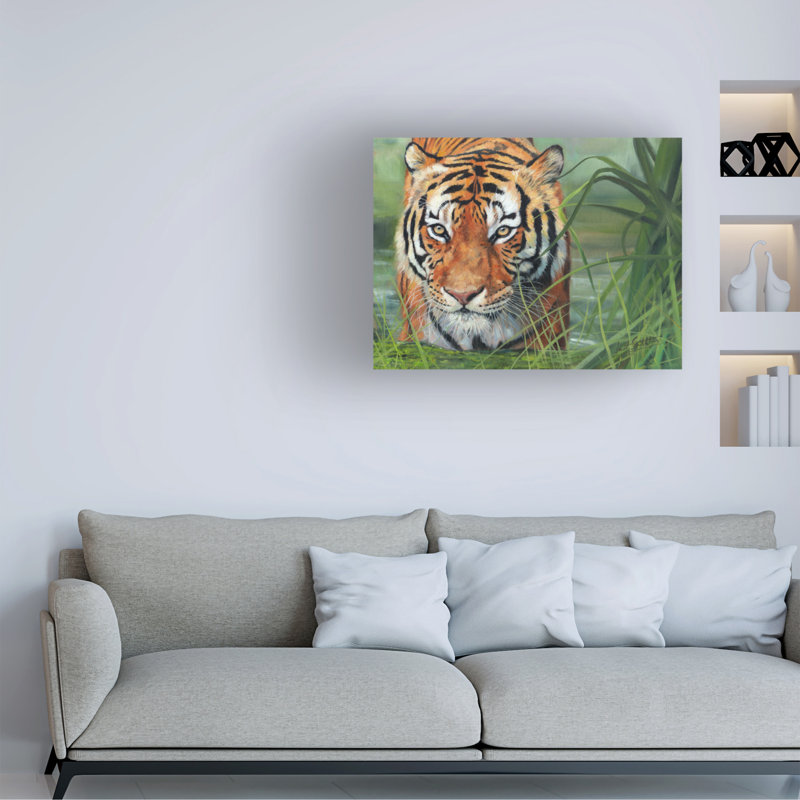 David Stribbling Tiger Grass Canvas Art, 14" H x 19" W
