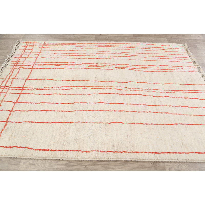One-of-a-Kind 5'2" X 6'9" Wool Area Rug in Ivory