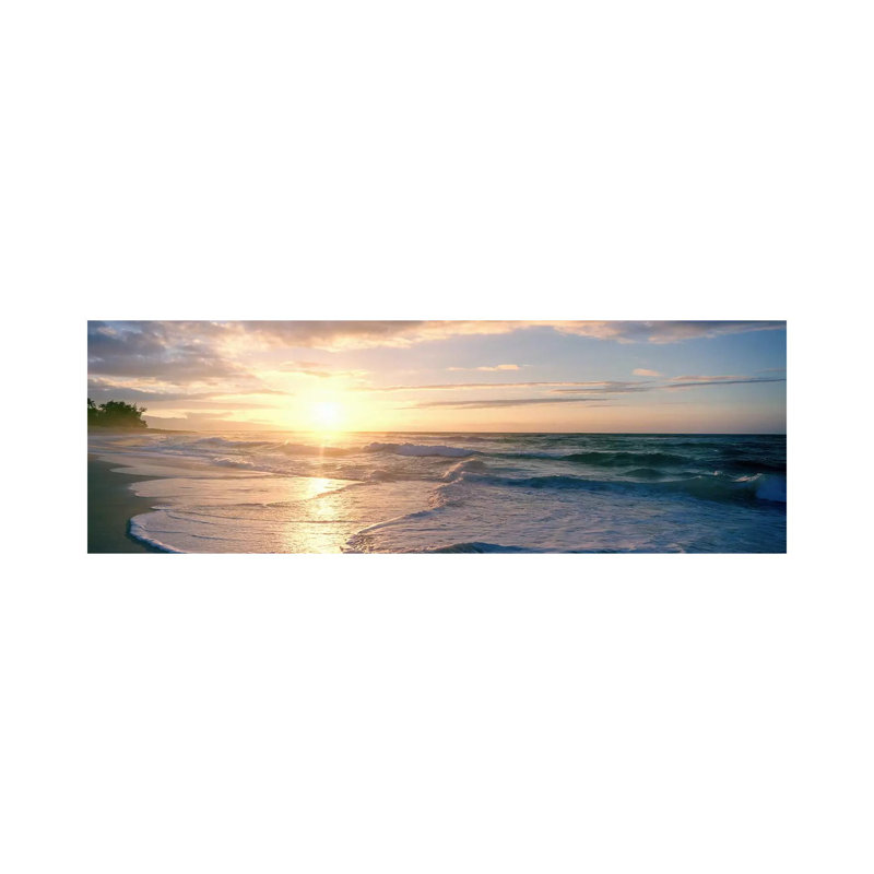 Coucher de soleil sur la mer - Giclée sur toile tendue avec châssis, H 12 po x l 36 po