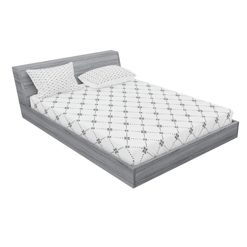 Microfiber Floral Sheet Set, Full Sheet Set + Fitted Sheet + 2 Pillowcases, Charcoal Gray Floral