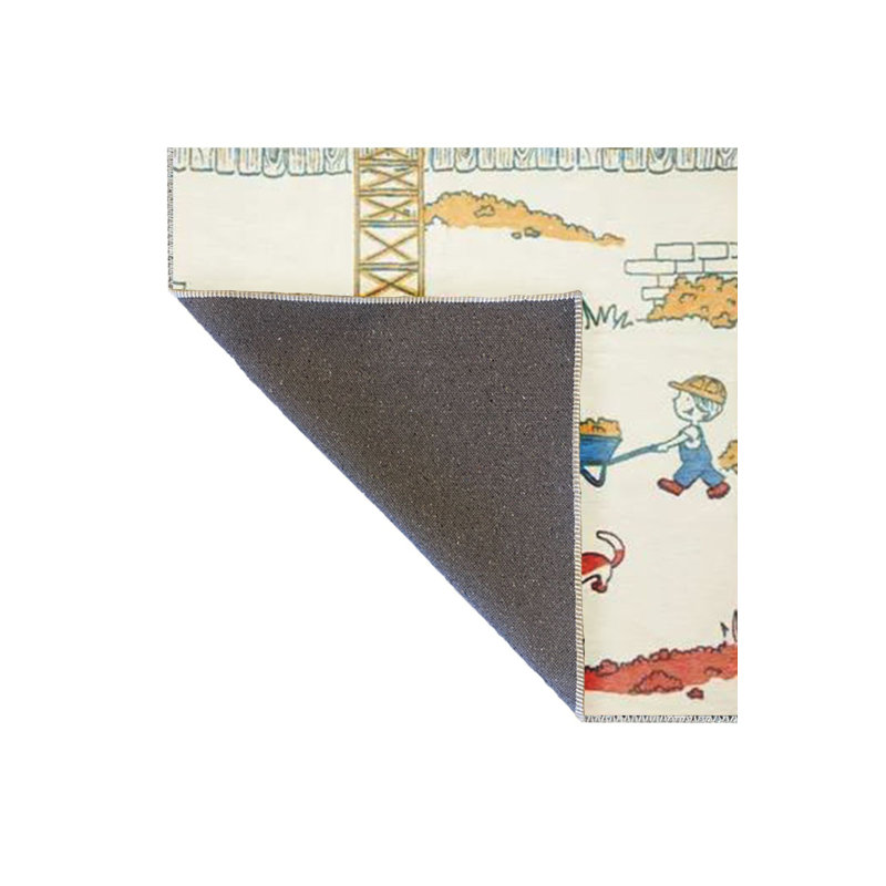 Crane Truck Detailed Kids Room Woven Base Modern Decorative Machine Washable Area Rug, Runner 2'6" x 6'7"