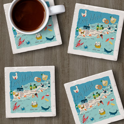 Ensemble de sous-verres 4 pièces Long Island