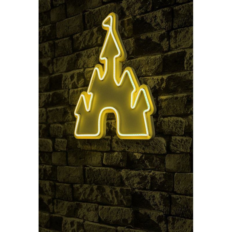 Bande lumineuse néon imperméable et flexible à DEL, jaune, 13,8 x 15,7 x 0,8 pouces | IP67, 350 lumens, adaptateur 12V 4A, durée de vie de 10 000 heures | Parfait pour la décoration intérieure, les fêtes et les événements, installation facile