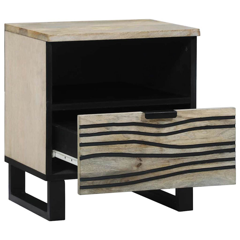 Bedside Cabinet With Drawer 40 X 33 X 46 Cm, White