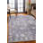 Gray Floral Vintage Look Woven Base Decorative Carpet-985207573