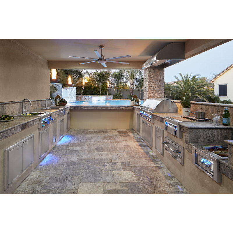 3-Burner Built-In Convertible Gas Grill, Natural Gas