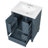 Hutton 24" Freestanding Bathroom Vanity with Ceramic Sink, Drawers & Shelves-2032694419
