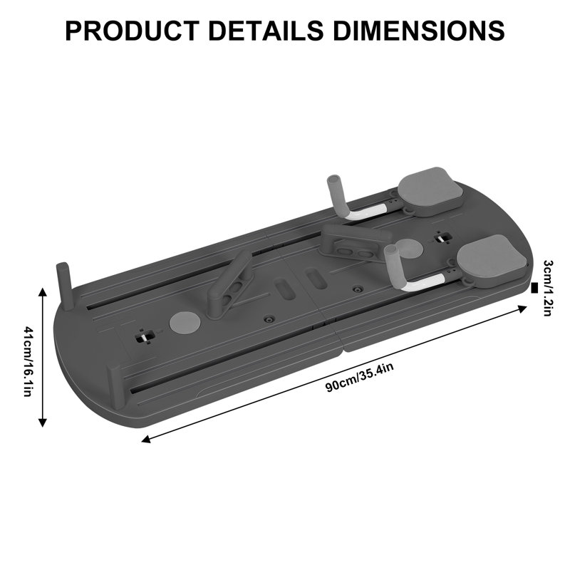 Planche de fitness noire multi-fonctionnelle Pilates & Yoga, Noir