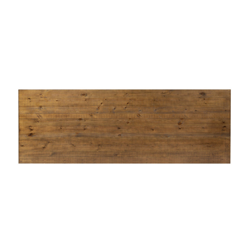 Otto Pine Wood Dining Table, Waxed Pine, 30" H x 39.25" W x 110" L
