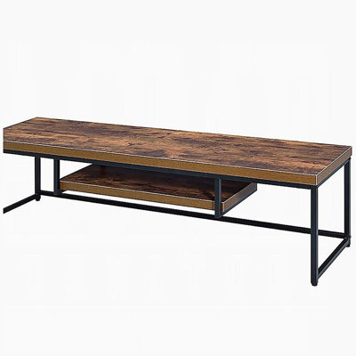 Meuble télé de style industriel avec cadre en bois noir