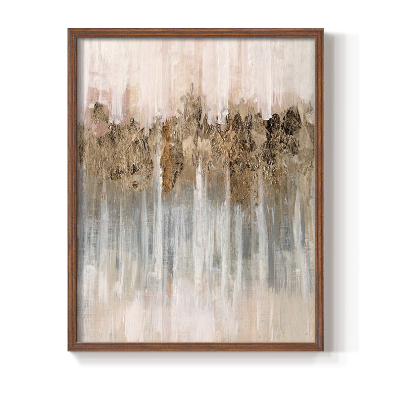 Printemps avec ombres encadrées - bois massif, Brun, H 28 po x l 22 po