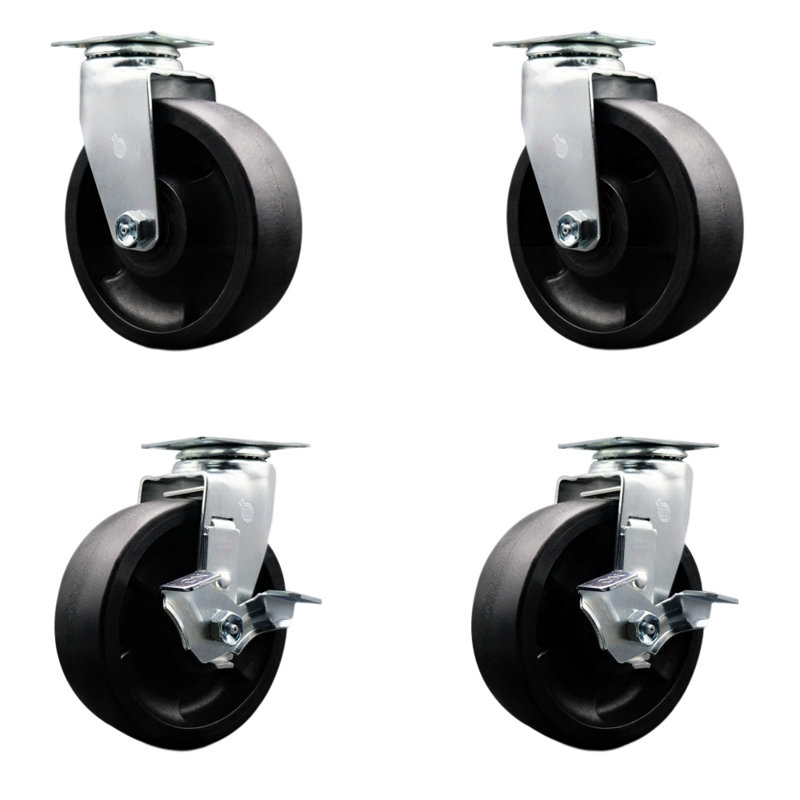 4 Piece Glass Filled Nylon Caster Set