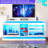 Modern Entertainment Centers With Led Lights, High Gloss Tv Cabinet W/Power Outlet, Storage Open Shelves-763559416-763559421