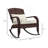 Outdoor Wicker Adirondack Rocking Chair, Patio Rattan Rocker Chair With High Back, Seat Cushion, And Pillow For Garden, Porch, Balcony, Cream White-1276320588-1276320589