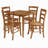 Belknap Solid Oak Wood 5 Piece Dining Set in Light Brown, 29" H X 29.5" W X 29.5" D-1966969613