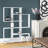 Kelbe 64" H x 47'' W Geometric Bookcase-273970898