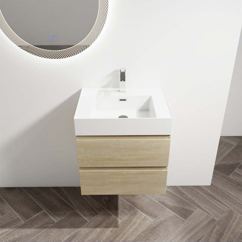 Base de meuble-lavabo simple 23,6 po mural seulement