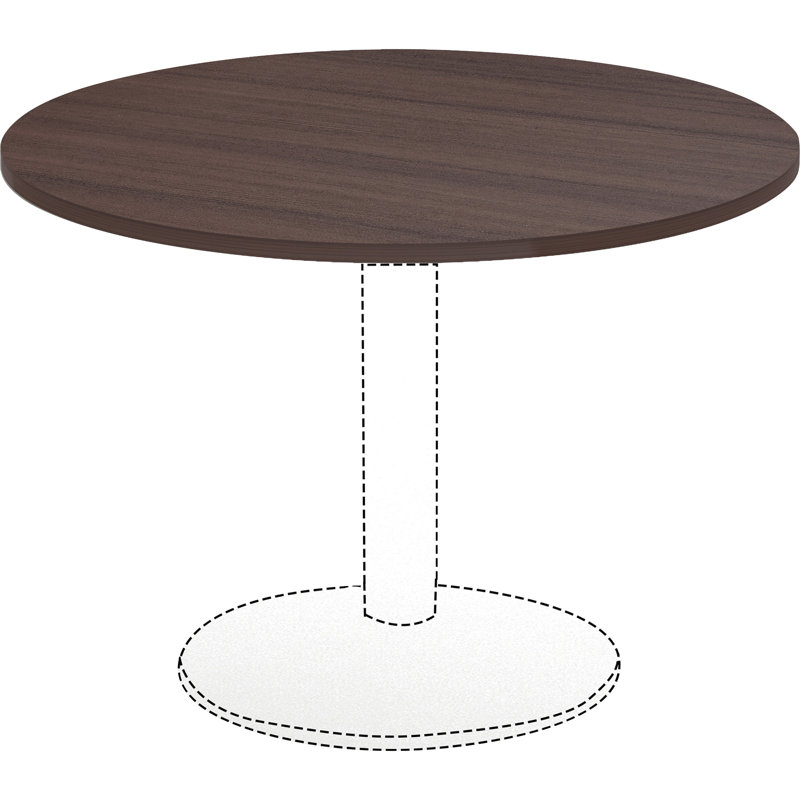 Espresso Laminate Round Conference Tabletop, 48-Inch