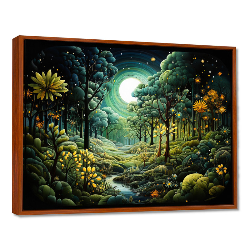 «Beverlyann Forest Enchanted Forest Pointillism II - Forest», reproduction sur toile, H 12 po x l 20 po x P 1 po