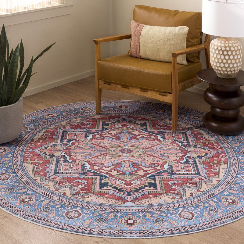 Tapis d'intérieur lavable à la machine Arizona Performance, Rond 6 pi